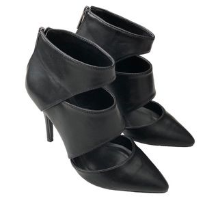 Pointy Toe Leather Heels